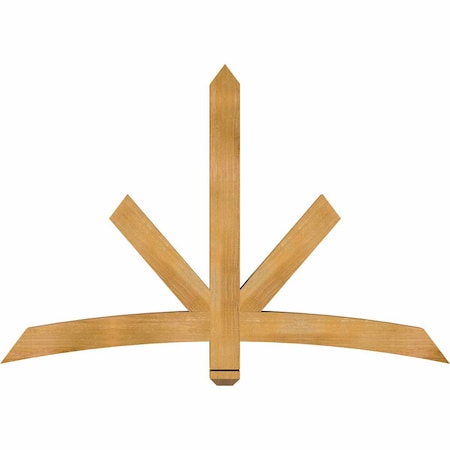Ekena Millwork Alberta Rough Sawn Timber Gable Bracket, Western Red Cedar, 60"W x 40"H x 4"D x 4"F, 16/12 Pitch GBW060X40X0404ALB00RWR